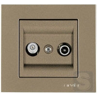 Розетка подвійна TV (TV+SAT) кінцева Arvia Electric KAREN Титан (20 05 2000 290)